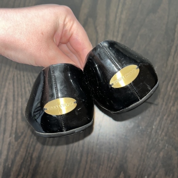 Jimmy Choo Black Patent Morse Ballet Flats - Picture 4 of 7